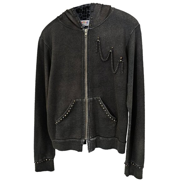 Shimmering Chains Girl's Sparkly Gray Hoodie - Picture 6 of 7